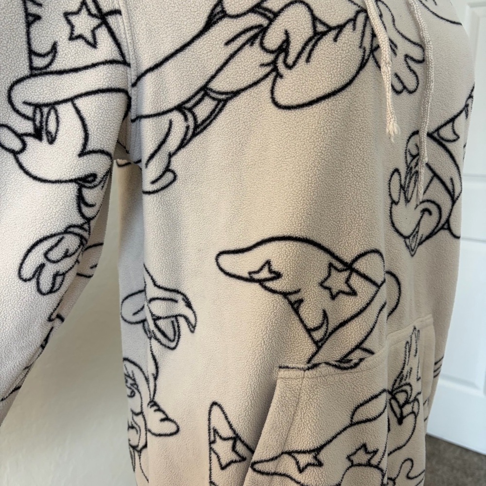 H&M Disney Wizard Mickey‎ Mouse Cream Fleece Hoodie XS - Picture 9 of 15